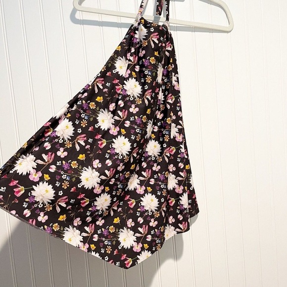 La Vie En Rose Aqua Black Floral Tankini Swimsuit Size Large - Picture 2 of 11